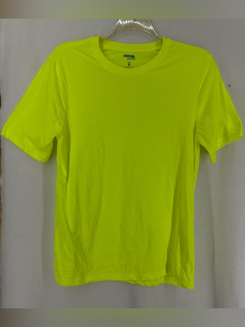 Highland Originals Neon Yellow Safety T-Shirt Men’s Medium Hi Vis Tee